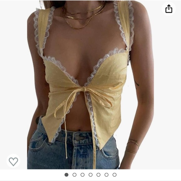 Cute yellow summer top - Picture 2 of 3